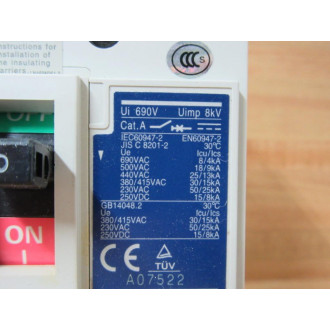 Mitsubishi NF100-SWU-3P-60A 60A No-Fuse Breaker NF100SWU3P60A