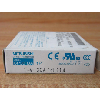 Mitsubishi CP30-BA-1P-20A 20A Circuit Protector CP30BA1P20A