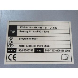 Barmag A-E50-3056 Programmable Operator AE503056 - Used