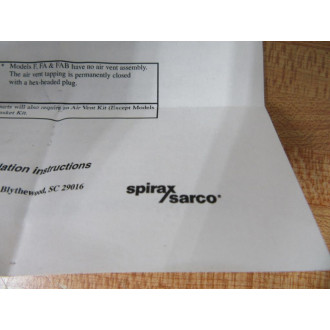 Spirax Sarco 58135 Valve Mechanism Kit