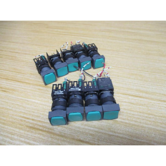 Telemecanique ZB6-Y009 Switch Body 36702 Green W ZB6-E1B (Pack of 8) - Used