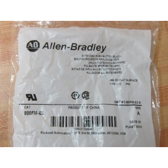 Allen Bradley 800FM-E2 Black Extended Button 800FME2