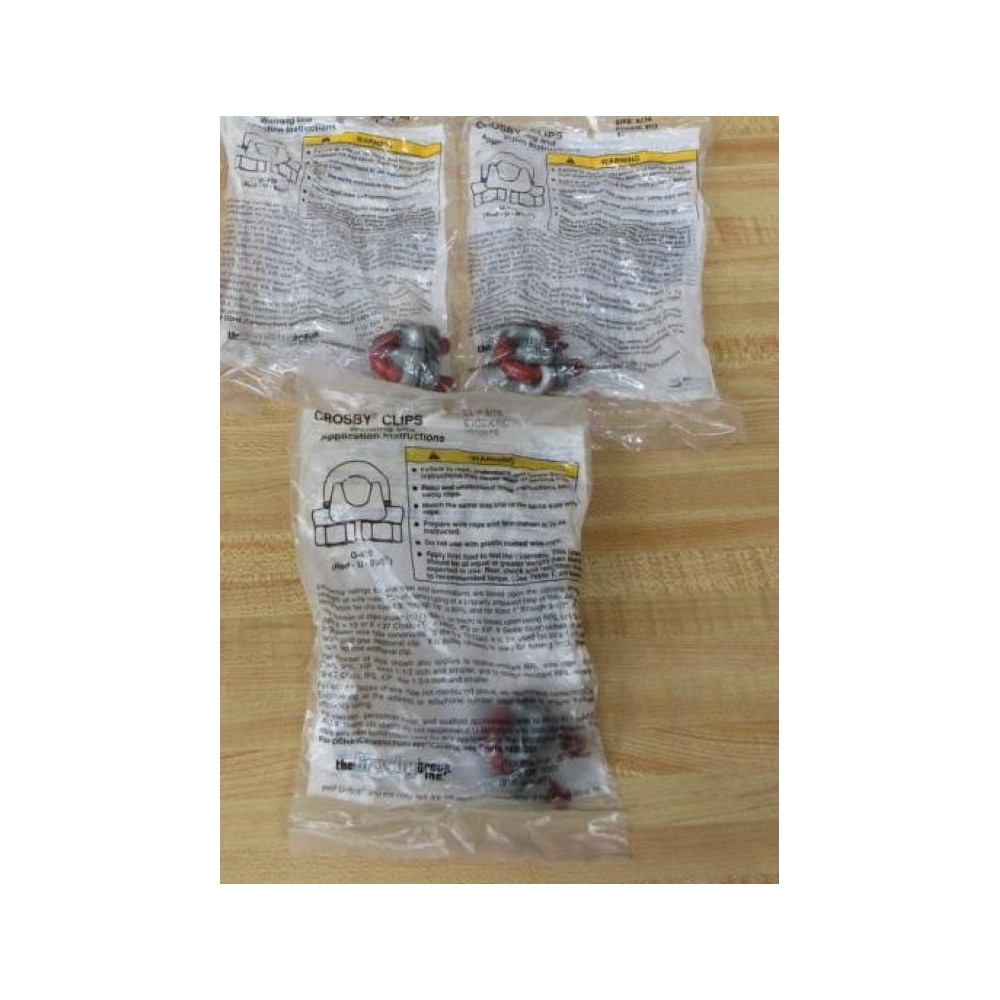 Crosby Clips 1010079 Red-U-Bolt Wire Rope Clip 516" G-450 (Pack of 3)
