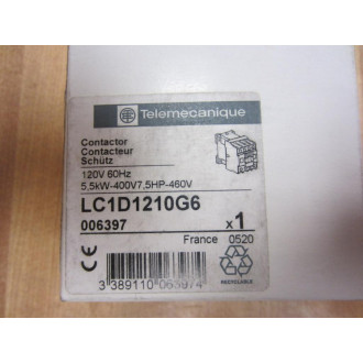 Telemecanique LC1-D1210-G6 Contactor 006397 LC1D1210G6