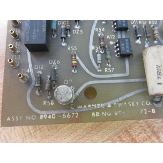 Warner & Swasey 8940-6672 Servo PreAmp Card 89406672 8940-772B - Used