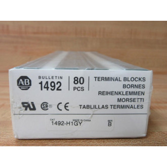 Allen Bradley 1492-H1GY Terminal Block 1492H1GY Grey (Pack of 80)