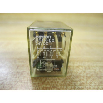 Omron MY4N-D2-24V DC Relay MY4N-D2-24-VDC - New No Box
