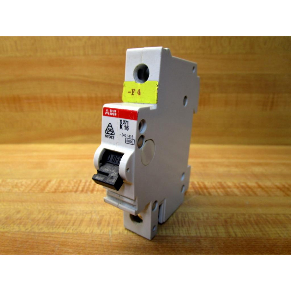 ABB S271-K16 Circuit Breaker S271K16 Cracked Housing - Used