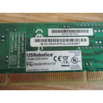 US Robotics USR7900A Ethernet Network Card FA3107 - Used