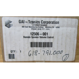 GAI-Tronics 12506-001 Volume Controller 12506001