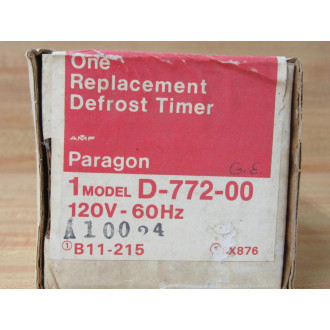 Paragon Electric D-772-00 AMF Replacement Defrost Timer
