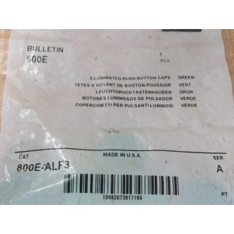 Allen Bradley 800E-ALF3 22.5mm Illum. Pushbutton Cap (Pack of 5)