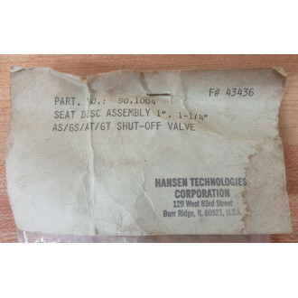 Hansen Technologies 50.1004 Seat Disc Assembly 501004