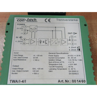 Con Tech TWAI-4I Trennverstarker 001460 - New No Box