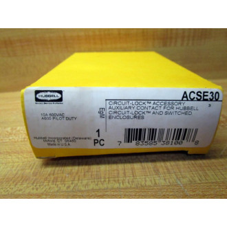 Hubbell ACSE30 Circuit Lock Aux. Contact WO Clip