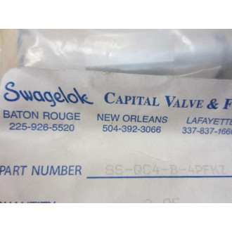 Swagelok SS-QC4-B-4PFKZ SS Instrumentation Quick Connect Body 560734001