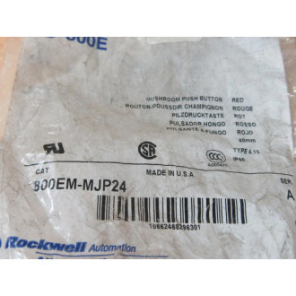 Allen Bradley 800EM-MJP24 Red Button 800EMMJP24