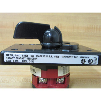 Rees 03496-000 Rotary Contact Selector Switch 03496000