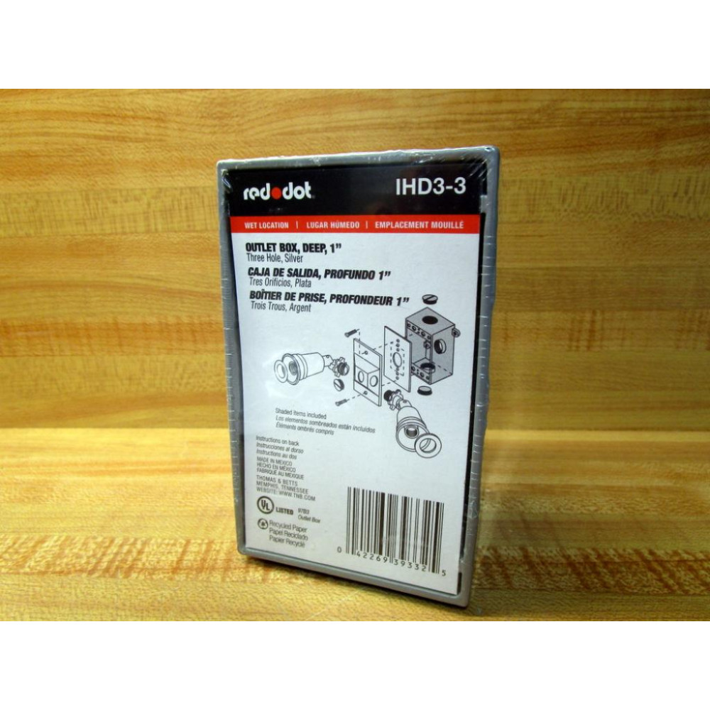 Red Dot IHD3-3 Outlet Box IHD33