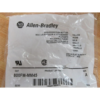 Allen Bradley 800FM-MM45 Yellow Button 800FMMM45