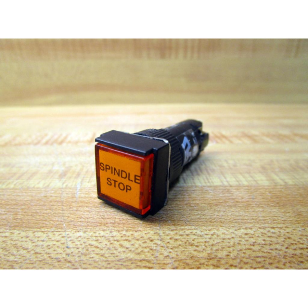 Alcoswitch 16 SL Square Illuminated Pushbutton Switch 16SL Reads: Spindle Stop - Used