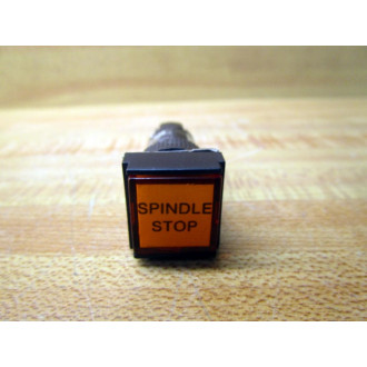 Alcoswitch 16 SL Square Illuminated Pushbutton Switch 16SL Reads: Spindle Stop - Used