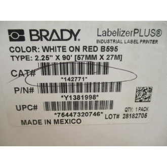 Brady Y1381998 VersaPrint Label 142771