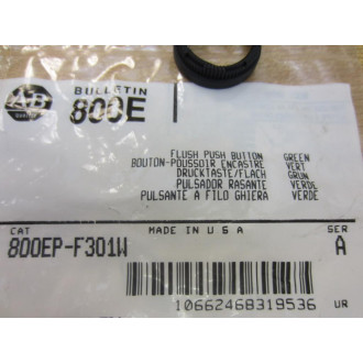 Allen Bradley 800EP-F301W Green Start Button 800EPF301W