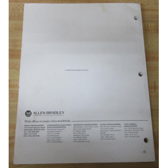 Allen Bradley 40065-293-01(E) User's Manual 4006529301E - Used