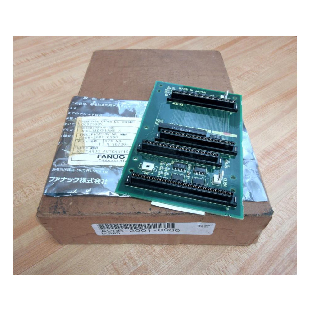 Fanuc A20B-2001-0980 3-Slot Backplane PCB A20B-2001-098001A