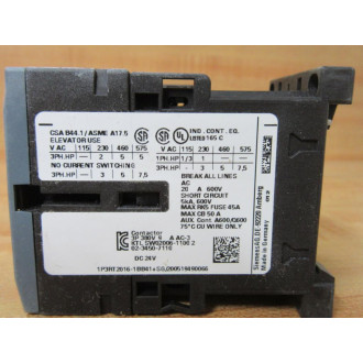 Siemens 3RT2016-1BB41 Contactor 3RT20161BB41