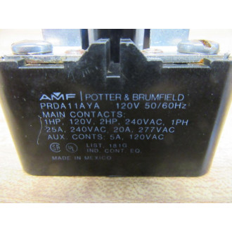 Potter & Brumfield PRDA-11AYA-120V Relay PRDA11AYA120V - Used