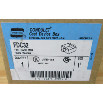 Crouse - Hinds FDC32 Condulet Device Box