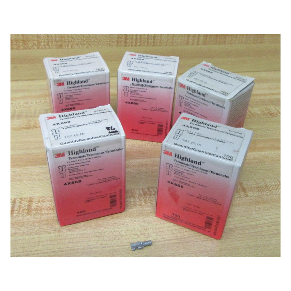3M Highland 4X869 Non-Insulated Flag Terminal (Pack of 486)
