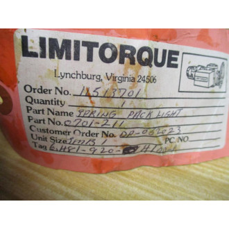 Limitorque 0701-211 Spring Pack 0701211 - New No Box