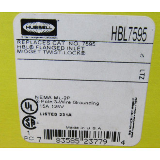 Hubbell HBL7595 Power Entry Connector