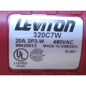 Leviton 320C7W Pin & Sleeve Connector - New No Box