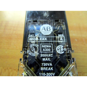 Allen Bradley 800MR-PF16GAK Push Button 800MRPF16GAK WO Lens