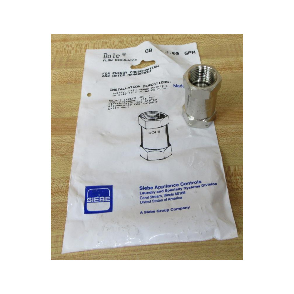 Dole GB-3GPM Flow Control GB3GPM