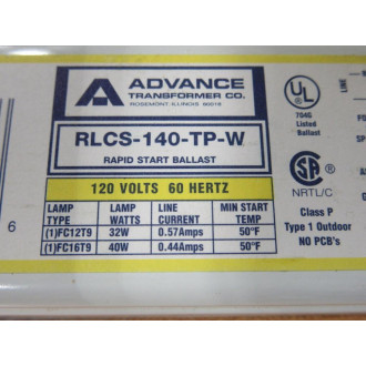 Advance RLCS-140-TP Ballast RLCS140TP White
