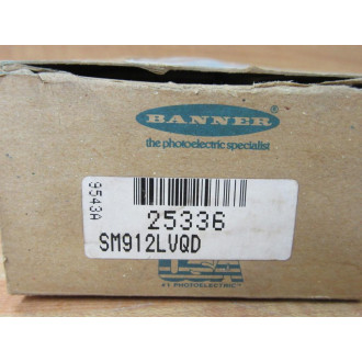 Banner SM912LVQD Photoelectric Scanner 25336 Banner SM912LVQD Photoelectric Scanner 25336