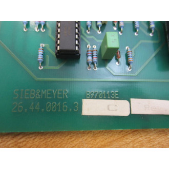 Sieb & Meyer 26.44.0016.3 Board 264400163 B970113E L970113E 3C Rev.2 - Used