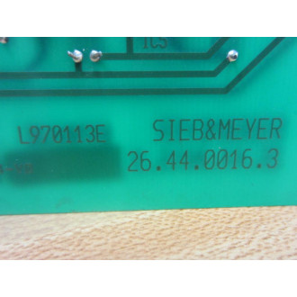 Sieb & Meyer 26.44.0016.3 Board 264400163 B970113E L970113E 3C Rev.2 - Used