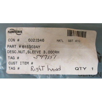 Flowserve 615904AY Sleeve Right Hand