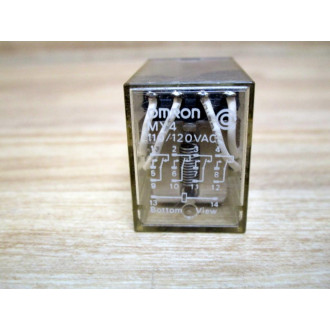 Omron MY4-110120VAC Relay MY4-110120V AC - Used