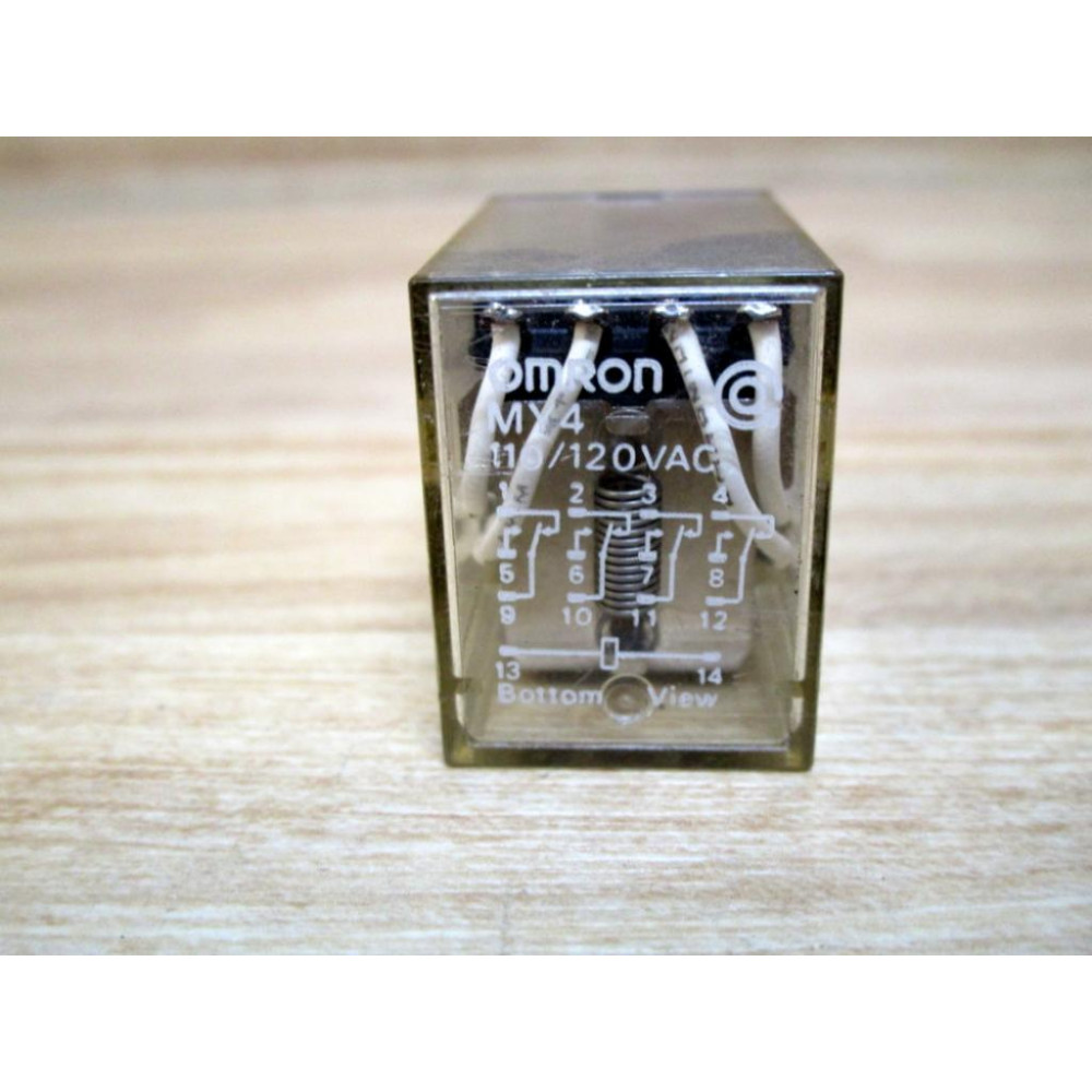 Omron MY4-110120VAC Relay MY4-110120V AC - Used