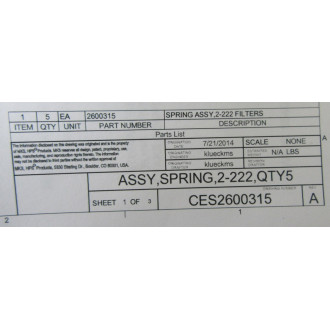Gibbs Wire & Steel Company 2600315 Spring Assembly (Pack of 5)