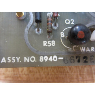Warner & Swasey 8940-6672 Servo PreAmp Card 89406672 8940-6672E - Parts Only