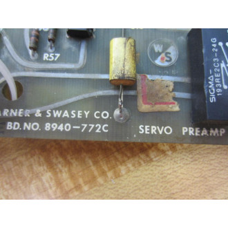 Warner & Swasey 8940-6672 Servo PreAmp Card 89406672 8940-6672E - Parts Only