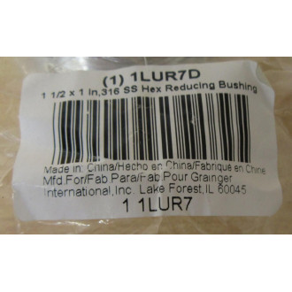 Grainger 1LUR7 Hex Reducing Bushing 1LUR7D